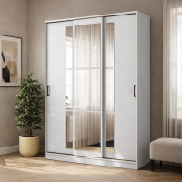 Шкаф-купе Стиль-2 1,6м лдсп белый с тиснением древесные поры