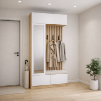 Прихожая Руэлла центральная секция  дуб крафт золотой / белый