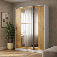 Шкаф-купе Стиль-2 1,6м лдсп белый / дуб крафт золотой