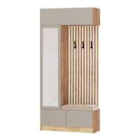 Прихожая Руэлла Центральная секция 1000х2200х400мм дуб крафт золотой / кашемир