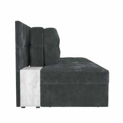 Диван-кровать с тумбами Даллас-М ввелюр джоя 018 графит / ЛДСП бетон пайн белый новая упаковка