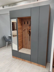 Прихожая Руэлла 1600х2200х400мм дуб крафт золотой / графит