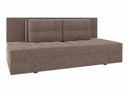 Диван-кровать с тумбами Даллас-М велюр джоя 014 кофе / ЛДСП дуб сонома новая упаковка