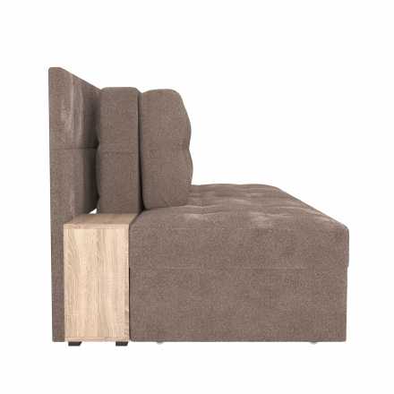 Диван-кровать с тумбами Даллас-М велюр джоя 014 кофе / ЛДСП дуб сонома новая упаковка