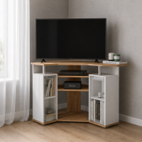 Тумба ТВ 044(2у) дуб крафт золотой / белый