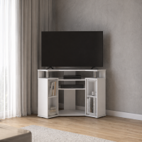 Тумба ТВ 044(2у) лдсп белый с тиснением