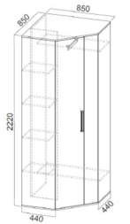 Грей шкаф угловой