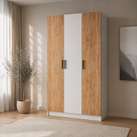 Шкаф 3х дверный Марья 1,2м белый / дуб вотан