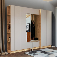 Прихожая Руэлла 2700х2200х530мм дуб крафт золотой / кашемир