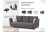 Диван-кровать Анталия-2 (2300х1020х760мм) велюр Торонто темно-серый / Торонто светло-бежевы