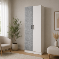 Шкаф Марья без зеркала лдсп белый / ателье светлое