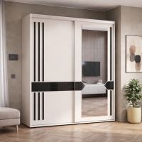 Шкаф-купе Крафт-9 2,0м лдсп кашемир / лакобель / кашемир