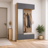 Прихожая Руэлла центральная секция дуб крафт золотой / графит