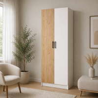 Шкаф Марья без зеркала лдсп белый / дуб вотан