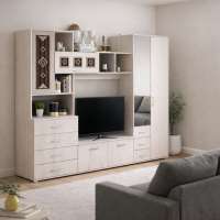 Белла модульная гостиная 2,8м ясень белый