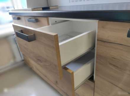 Кухня Крафт 2,0м ЛДСП столешница 2,0м черный янтарь