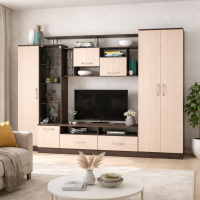 Гостиная Оскар-5  2,5м венге / дуб молочный