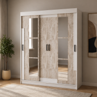 Шкаф-купе Твист 1,7м белый / дуб юкон