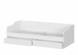 Кровать КР 2 (90х200см) лдсп белый каркас