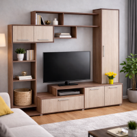 Стенка Капри 2,1м ясень шимо темный / ясень шимо светлый