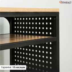 Стол компьютерный 42.38 Люмен дуб вотан / металл черный