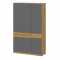 Шкаф Авиньон трехстворчатый 1349х2216х506мм дуб крафт золотой / графит серый