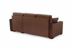 Угловой диван Монако-1 (2380х1520х860мм) велюр Мора темно-коричневый