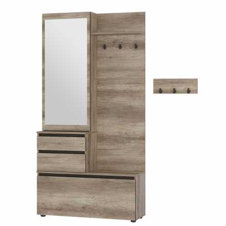 Прихожая Энигма ПР-04 (1002х2000х354мм) дуб каньон, венге / дуб каньон