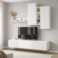 Модульная гостиная Сириния белый / мдф белый снег