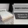 Кровать для спальни Соната 1400 мм дуб крафт золотой/белый каркас
