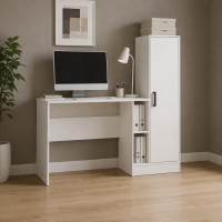 Компьютерный стол СКМ-2 белый