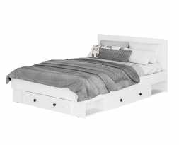 Кровать 1,4 Софт КР-11 (140х200см) белый/эмаль белая F26