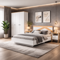 Спальный гарнитур модульный  Теодора белый / дуб крафт