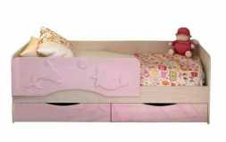 Кровати Алиса КР-812 белфорт / розовый металлик 