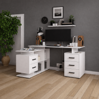 Компьютерный стол угловой СКМУ-3 белый