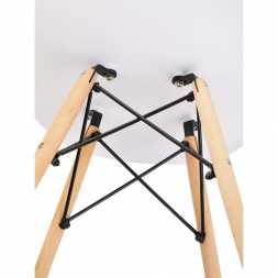 Комплект 4 стула Eames пластик белый ножки бук