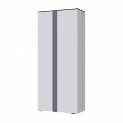 Шкаф Таормина 900x2100x434мм белый/серый графит