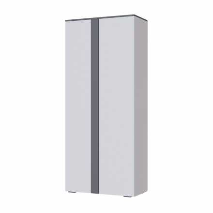 Шкаф Таормина 900x2100x434мм белый/серый графит