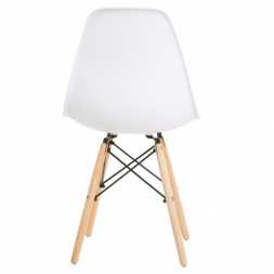 Стула Eames пластик белый ножки бук