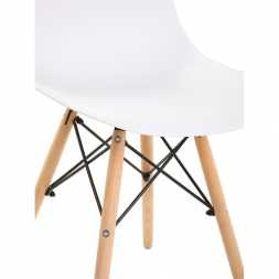Стула Eames пластик белый ножки бук