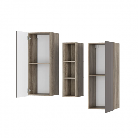 Шкаф навесной Олива ШКН-01 Дуб каньон/MF14 муссон софт