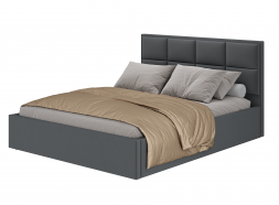Интерьерная кровать 160х200см  Линда КР-16 ткань графит каркас