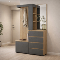 Прихожая Хелен ПР-01 1,26м дуб крафт золотой / графит