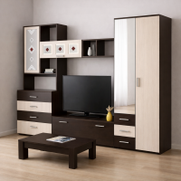 Белла гостиная 2,8м венге / дуб атланта