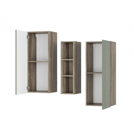 Шкаф навесной Олива ШКН-01 Дуб каньон/MF12 эвкалипт софт