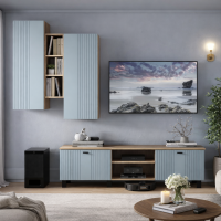 Гостиная Олива 2,2м дуб каньон/MF11 шарли бриз модульная