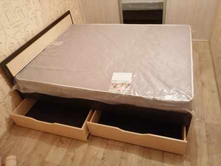 Кровать двуспальная с ящиками Гармония КР 606 120x200см венге белфорт