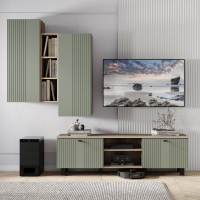 Гостиная Олива модульная 2160х1700х376мм дуб каньон/MF12 эвкалипт софт