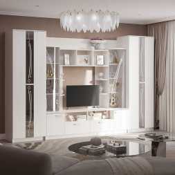 Венеция гостиная 3400х2200х532 мм лдсп ясень белый