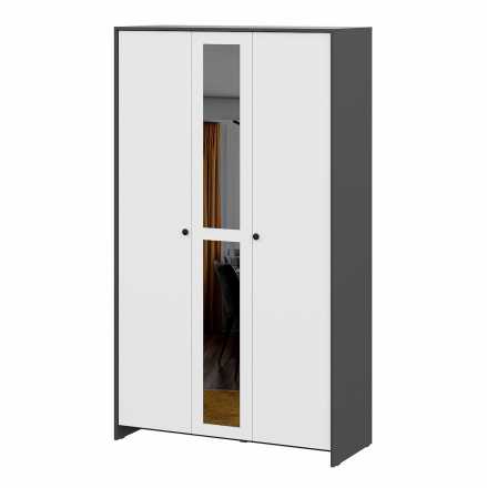Шкаф 3-х дверный Дольче 1200х2100х500мм графит / белый